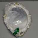 Oval Vintage Decorative Mirror Tray, Jewelry Dresser Organizer Tray, Cosmetics Makeup Storage Organizer, Serving Tray (9.8x 14.6) 