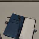 Defencase Compatible with Samsung Galaxy S23 Case Wallet with RFID Blocking Card Holder for Women Men, PU Leather Magnetic Snap Flip Zipper Strap Wallet Phone Case Fit for Galaxy S23 5G 6.1", Blue