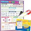 Aizweb Giant Magnetic Number of The Day Chart Paper,Dry Erase Place Value Number Line for Classroom Whiteboard Accessories,Teacher Must Have Essential Homeschool Teaching Supplies,Math Manipulative