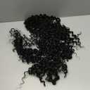 Feather Crochet Hair for Black Women, Miracle Knots, Pre-Separated Knotless, Deep Wave Synthetic Crochet Hair, 18 Inch, 100 Strands, Natural Black
