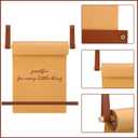 Lincia 24 Inch Kraft Paper Roll Dispenser Wall Mounted 30 Meters Brown Grocery List Note Craft Butcher Paper Roll Holder Memo Board for Wall Decor, to-do Lists, DIY Drawing, Artwork, Creative