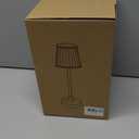 Cordless Table Lamp,Small Gold Portable Rechargeable Lamp, 2-Level Brightness, Patio Table Lamp, Livingroom,Bedroom, Dining Table,Ambient Light for Kitchen, Antique