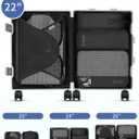 WANDF 7 Set Compression Packing Cubes for Travel, Shirt Folder for Wrinkle-Free, Suitcase Organizer Bags Set for Carry-On Checked Luggage Duffle Bag Women Men(Black)