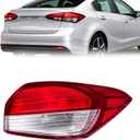 Passenger Side 2018 Forte Tail Lights Compatible with 2017 2018 Kia Forte EX, LX, S, SX Tail Lamp Rear Lights Brake Lamp with Bulbs Replace 92402-F20000 Passenger Right Side