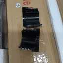 Evermagin 6 Tier Tree Bookshelf with Light, Narrow Bookcase Tower, Tall Floor Standing Book Shelf Organizer with Storage Cabinet for Living Room, Bedroom and Home Office, Black