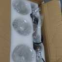 Farmhouse Bathroom Vanity Light Fixtures, 3-Light Wood Bathroom Light Fixtures Over Mirror, Rustic Sconces Wall Lighting with Glass Shade for Living Room, Bedroom, Hallway