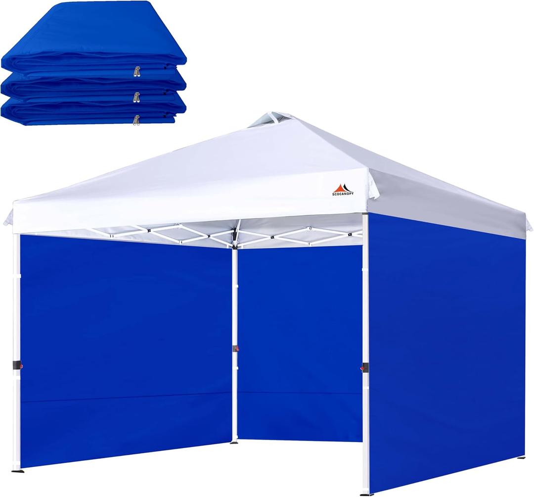 SCOCANOPY SunWall for 12x12 Pop Up Canopy Frame, 3 Pack SideWall Only (12X12, Blue)