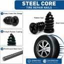 3 x 60 PCS Tire Repair Screws, Professional Screw Tire Plug Kit, Vacuum Tire Repair Rubber Nail Kit, Self-Service Tire Plugs Screw Type, Screw in Tire Plugs Heavy Duty for Car Motorcycle Truck Tractor