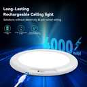 Aialun Rechargeable Motion Sensor Ceiling Lights, 3CCT&Dimmable Battery Operated Ceiling Lights with Remote, 7.5" Magnetic Ceiling Light Fixture for Closet, Laundry Room, Shower-1 Pack