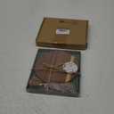 Maxcheck 1 Set Baby Shower Bridal Game Prizes for Winners Round Cheese Board Set Wood Mini Charcuterie Board with Knives and Forks Thank You Card with Gift Box for Guests Wedding (Acacia)