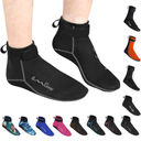 OMGear Water Socks Neoprene Socks Beach Booties 3mm 5mm Anti-Slip Wetsuit Footwear Fin Swim Sand Proof Socks Black, M