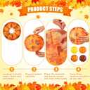 28 Pcs Thanksgiving Party Decoration Include Friends Giving Banner Autumn Paper Lanterns Pom Pom Hanging Fans Bunting Garland Swirl Streamers for Fall Harvest Birthday