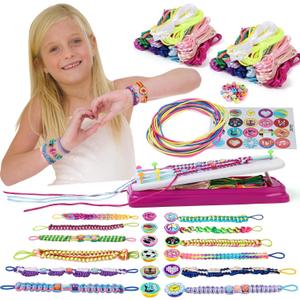 IQKidz Friendship Bracelet Making Kit - Make Bracelets Craft Toys for Girls Age 8-12 yrs, Cool Birthday Gifts for 6 7 9 10 11 Years Old Kids, Christmas Gift Set (Purple)