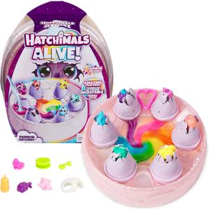 Hatchimals Alive, Rainbow Hatchery with 6 Mini Figures in Color Reveal Eggs & Over 10 Accessories, Kids Toys for Ages 3 and up