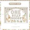 Cheereveal Goose Theme 1st Birthday Backdrop, 3x5ft One Silly Goose Gingham Style Photography Background Decorations for Farm Barnyard Animal Themed Newborn One Year Old First Bday Party Supplies