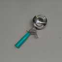 Restaurantware Met Lux 6 Ounce Portion Scoop 1 Durable Disher Scoop - Thumb Trigger Teal Stainless Steel Ice Cream Disher For Portion Control For Ice Cream Mashed Potato And Cookie Dough (#5 (6 oz))