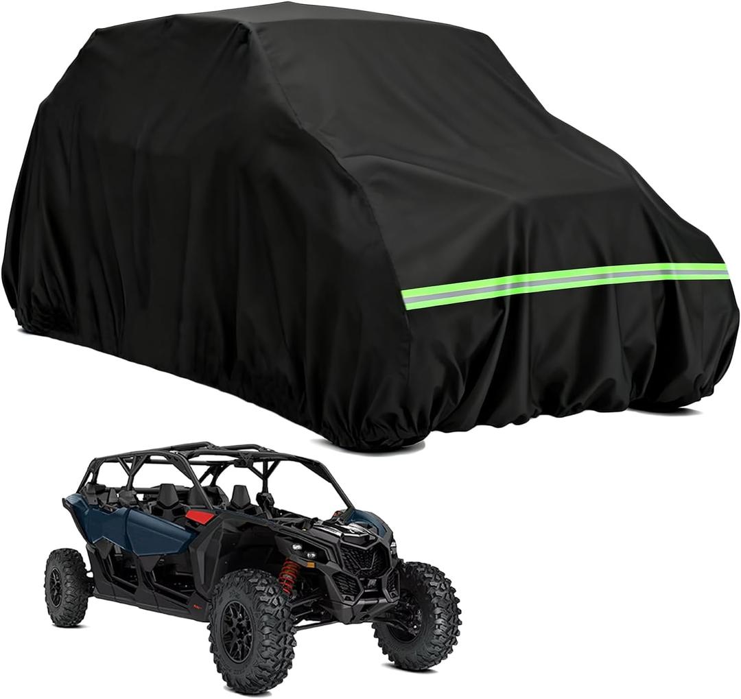 X3 MAX Cover UTV Cover 4 Seater, Waterproof 600D All-Weather Protection Side by Side Cover, Compatible with 2017-2025 Can-Am Maverick X3 MAX 177"73"63"