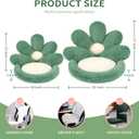 Ditucu Flower Shape Chair Cushion Comfy Kawaii Seat Cushions 19 inch Cute Stuff Pad Lazy Sofa Office Floor Pillow for Gaming Chairs Room Decor Green