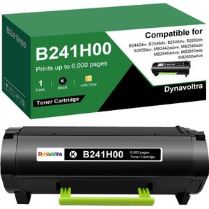 B241H00 Black Toner Cartridge (with Chip) High Yield Compatible for Lexmark B2442 MB2442 B2546 B2650 MB2546 MB2650 Printers (6000 Pages,1-Pack)
