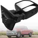 Right Passenger Side Tow Mirror Fits for 2023 2024 Ford F250 F350 F450 F600 Support BSM Power Glass Adjust Heated with Turn Signal Light Temperature Sensor Manual Folding