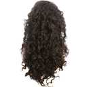karlery Women's Fluffy Curly Dark Brown wig Halloween Cosplay Wig Anime Costume Party Wig