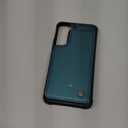 Vinich for Samsung Galaxy S22 Wallet Case with Card Holder, RFID Blocking Credit Slots Kickstand Shockproof Phone Cover for Women Men, Bluish Green