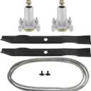ACEBRI Deck Rebuild Kit 42" for Poulan Pro PP19A42 PB185A42 PB195H42LT PB20H42 PB20H42YT Mower Deck Parts 187292 192870 Spindle 127843 138498 Blade 532429636 Belt