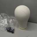 XTREND 21"24" Canvas Block Mannequin Head for Making Weft/Wig/Hair Extension, Display Styling Mannequin With Wig Stand Set, Manikin Canvas Hair Accessories 22 Inch