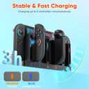 Klipdasse Switch 2 Controller Charger Dock, [Dual-Direction Charging] Dockable Charging for joycon 2 - FastMagnetic Charger Stand with LED Indicator for Switch 2 Charger