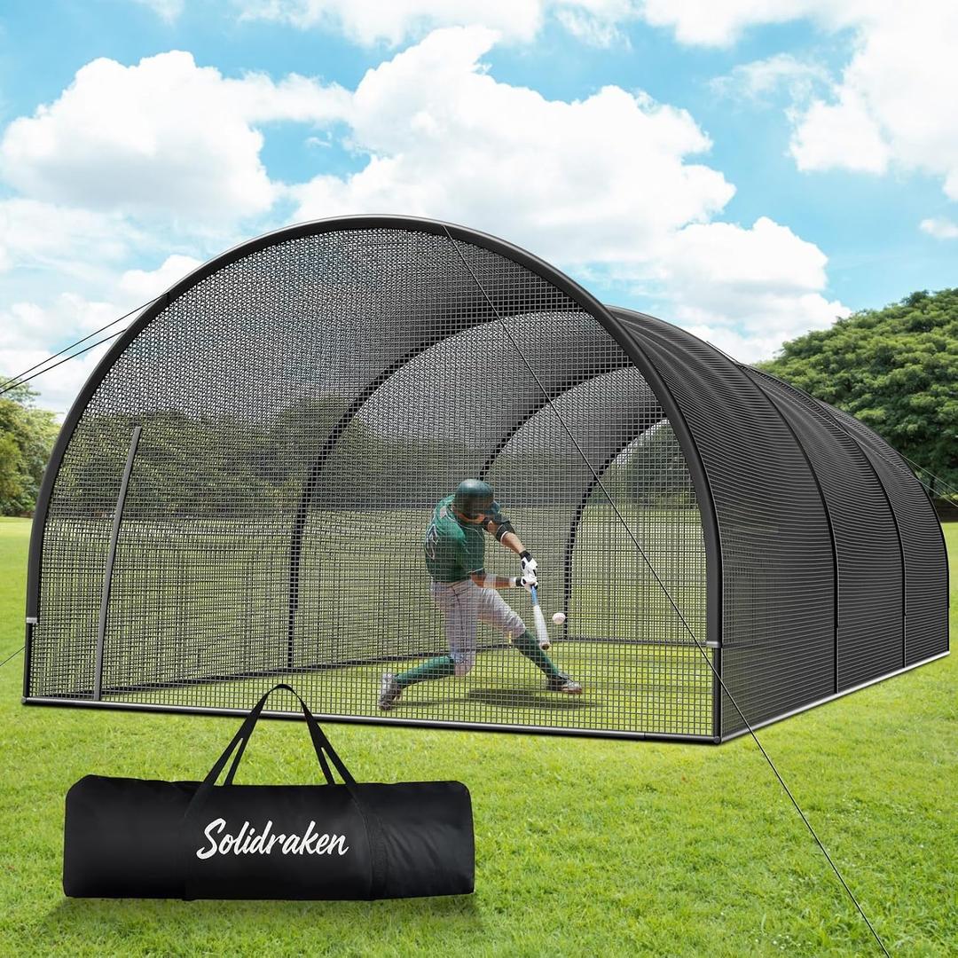 30FT Portable Baseball & Softball Batting Cage for Backyard – 123456789, 30 x 13 x 9 ft