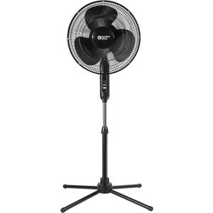 Comfort Zone CZST161BTEBK 16 Oscillating Pedestal Fan, 3-speed Options, 90-Degree Oscillating Head, Adjustable Height and Tilt, Powerful Air Flow, Black