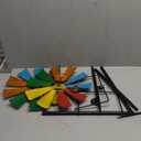 Stargarden Wind Spinners Outdoor, 13.4 Inch Kinetic Pinwheels, Colorful Metal Garden Spinners Double Windmill for Yard, Lawn, Patio