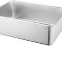 Stainless Steel Cat Litter Box, High Side Metal Litter Box, Metal Kitten Litter Pan, Pet Cleaning Tool for Big and Small Cats, Rabbits, Non-Stick Cat Poop Box odorless 19.7"x13.8"x5.9"