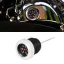 Motorcycle Oil Temperature Dipstick for Harley Softail Twin Cam 2000-2017 Fat Boy (Chrome)