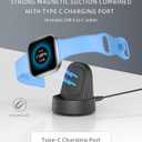 Charger Dock for Fitbit Sense/Sense 2/Versa 3/Versa 4, Magnetic Watch Charger Stand with USB-C Cable, Accessories for Fitbit Smartwatches, Black
