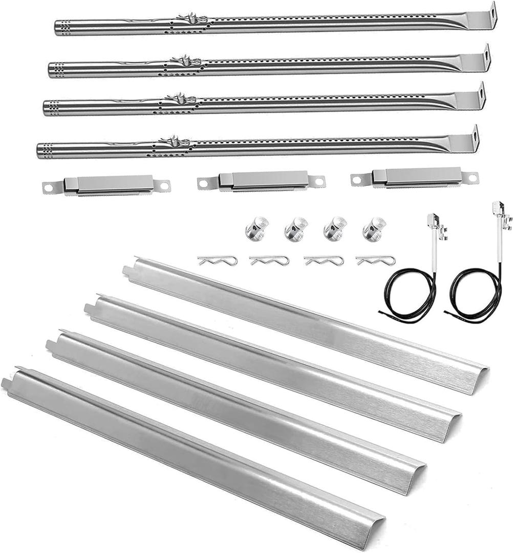 Grill Replacement Parts for Charbroil Performance 4 Burner Gas Grill 463365021 463365522 463352521, 5 Burner 463450022, 2 Burner 463630021, Grill Burners Kit with Heat Plate, Crossover Tube, Igniter