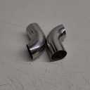 2 Pcs Bend Elbow Pipe Tube, 2" OD 4.72" 3.15" Leg 90 Degree DIY Exhaust Pipe Intercooler Air Intake Tube Universal for Car Truck Durable 304 Stainless Steel Silver Tone