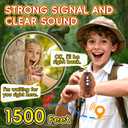Dinosaur Walkie Talkies for Kids Rechargeable, Wrist Two Way Radios with Flashlight, Long Range Outdoor Adventure Toys,Brown Dino Watch Walkie Talkie Birthday Gifts for Boys Girls Ages 4-12