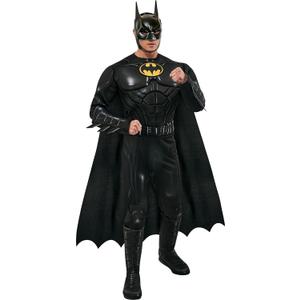 Rubies DC The Flash Movie: Batman Deluxe Costume for Adults (Black, XL)