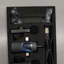 PQRQP 3 in 1 Professional Wireless Lavalier Microphone for iPhone, Android, Camera, Wireless Microphones, Mini Microphone, Crystal Clear Sound Quality for Recording, Live Streaming, Microphone Clips (Elegant Black)