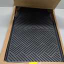 ClimaTex Heavy Duty Car, Truck, Van, and SUV Automotive Floor Mat for Floor Protection, Weatherproof Deep Channel No-Slip Front and Back Seat Liner Mats, 3 Piece Set, Black