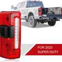 Halogena Tail Lights w/Blind Spot(Module NOT Included) Compatible with 2023-2025 Ford F250 F350 F450 Super Duty TailLight Rear Brake Lamp Signal Assembly Signal Left Driver Side PC3Z13405B