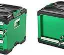 SK Modular Stackable Storage Tool Box, 20.5 Inch, 4-Drawer Steel Box & 1-Door Steel Box, Patent Auto-Lock Mechanism, Holds up to 60 Lbs