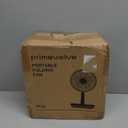 Primevolve Portable Rechargeable Oscillating Fan, Battery Operated Fan Adjustable Height, USB Home Office Outdoor Camping Travel, Dark Gray 10"
