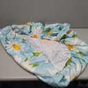 Round Watercolor Floral Daisy Tablecloth Spring Summer Elastic Edge Fitted Table Cover Fits Tables Up to 45"-50" Diameter