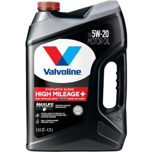 Valvoline High Mileage 150K with Maxlife Plus Technology 5W-20 Motor Oil 5 Quart