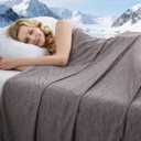 Cooling Blanket Throw Size, 50"x70" Cooling Blankets for Hot Sleepers, Cold Blanket Thin Lightweight Breathable Soft for Couch Bed, Lightweight Blanket Keep Cool for Night Sweats