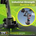 Truckules Truck Phone Mount + Dash Pad, 16.9" Long Holder, Commercial, Red
