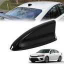 for 11th Gen Civic Antenna Topper, Car Roof Shark Fin Antenna Cover Cap Shell Trim for Honda Civic 11th Generation 2022 2023 2024,Exterior Decor Topper Antenna Aerial Cap Trim, Black