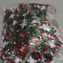 Mega-Loopolis Christmas Snowflake Tinsel Garland, 26.25Ft Red Silver Green with Snowflake Chunky Glittery Holiday Hanging Tinsel Decorations for Christmas Wedding Birthday Party Supplies Home Decor
